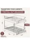 Under Sink Organizers and Storage 2 Pack, Pull Out Bathroom Kitchen Cabinet Organizer, 2 Tier Stacka - 4