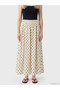 TWO MT SHOP QUALITY XSIDE Ecru Polka Dot Long Women's Skirt - 2