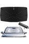 Universal 138 x 78 cm Windshield Sun Shade Umbrella, Titanium Silver Cooling Foldable Car Front Wind