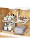 Under Sink Organizers and Storage 2 Pack, Pull Out Bathroom Kitchen Cabinet Organizer, 2 Tier Stacka - 8