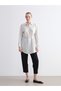 Two Mt Shop Quality Lcwaikiki Classic Ecru Striped Women's Shirt Tunic - 3
