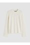 TWO MT SHOP QUALITY LCW Modest Ecru Oval-Neck Rhinestone Women's Knit Sweater - 5
