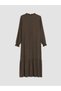 LCW Grace Brown Belmando Polka Dot Standard & Regular Stand-Collar Long Dress—The ALITA CITY Difference - 6
