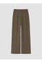 LCW Vision Khaki Solid Standard & Regular Wide-Leg Women's Pants—The ALITA CITY Difference - 5