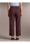 LCW Petite Burgundy Gabardine Straight-Leg Comfortable & Relaxed Wide-Leg Women's Pants—The ALITA CITY Difference - 4