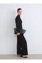 LCW EVERYDAY Black Interlock Solid Standard & Regular Wide-Leg Women's Pants, Featuring the ALITA CITY Touch