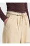 LCW Modest Green Gabardine Embroidered Comfort & Relax Wide-Leg Women's Pants, Featuring the ALITA CITY Touch - 3
