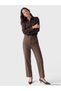 LCW STUDIO Brown Patterned Standard & Regular Straight-Leg Women's Pants, Featuring the ALITA CITY Touch - 2