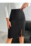 Women's Suede Fabric Pencil Skirt, Length 65 cm