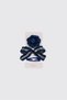 Girls' Blue Grosgrain Denim Buckled Bow Set