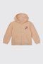 Girls' Salmon-Colored Sweatshirt with a Zipper
