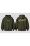 Khaki Oversized Unisex Sweatshirt, 100% Cotton, Thick with a Soft Interior