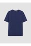 LCW DREAM Navy Blue Jersey Polka Dot Short-Sleeved Women's Pajama Top, Featuring the ALITA CITY Touch - 2