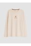 LCW DREAM Pink Jersey-Blend Printed Long-Sleeve Women's Pajama Top, Featuring the ALITA CITY Touch