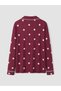 LCW DREAM Burgundy Jersey Polka Dot Long-Sleeve Women's Pajama Top—Exclusive to ALITA CITY - 3