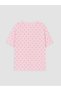 LCW DREAM Ecru Jersey Patterned Short-Sleeve Women's Pajama Top, Featuring the ALITA CITY Touch - 2