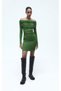 Women's madonna handkerchief collar occasion product pleated mini dress - 4