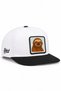 Black-and-White Hip-Hop Hat with a Sloth Logo