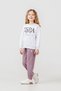 Girls' Long-Sleeved Sweatsuit Pajama Set, 3-Ply Fabric - 6