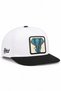 Black-and-White Hip-Hop Hat with an Elephant Logo