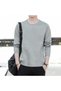 Men Long Sleeve T Shirt Pullover Cotton Thin