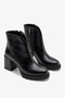 Radosiva Women's Heeled Boots - Black Crocodile Print - 2