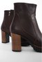 Iris Women's Genuine Leather Platform Sole Boots with Seam Detail b4823 - 3