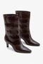 Radina Women's Heeled Boots - Brown Crocodile Print - 2