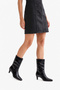 Radina Women's Heeled Boots - Black Crocodile Print - 7