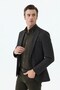 Coffee-Colored Slim Fit Jacket with a Mono Collar Pattern - 3
