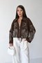 Women's Brown Beaded Bomber Jacket NX2939 - 3