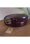Burgundy Patent Leather Plain Faux Leather Classic Belt, 3.5 cm - 2