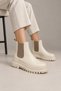 Women's Genuine Leather Elastic Chelsea Boots - 7