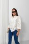 Women's Ecru Guipure Lace Blouse QS6080 - 4