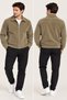 Men's Velvet-Textured Zipper Jacket
