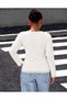 Cotton Blouse with Lace Details, Asymmetrical Cut, and Long Sleeves 0260 - 4