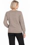 Women's Crew-Neck Wool Sweater embellished with stones on the chest in taupe color - 3