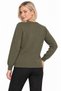 Women's Crew-Neck Wool Sweater embellished with stones on the chest, K.Yosun - 3