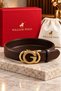 Salah Brown Genuine Leather Gold Buckle Women's Belt - 2