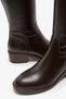 Snow Brown Leather Women's Boots - 4