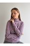 Soft-Textured Striped Sweater with a Boat Neck - 2