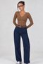 Women's Ribbed Knit V-Neck Blouse / T-Shirt - 4