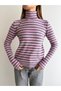 Soft-Textured Striped Sweater with a Boat Neck - 6