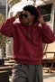 Men's Claret Red Hooded Sweatshirt