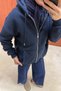 Three-Thread Zipper Cardigan with Brushed Inside 102-2763 - 5