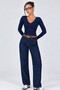 Women's Ribbed Knit V-Neck Blouse / T-Shirt - 5