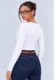 Women's Ribbed Knit V-Neck Blouse / T-Shirt - 3