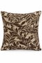 Flora Jacquard Woven Coffee-Colored 2-Piece Cushion Cover Set, 43 x 43 cm - 2