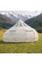 Cort tip clopot, Capacitate: 10-12 persoane, Culoare: bej, Număr de model: ZJXYMGBXKZ-5M, Materiale principale: poli-bumbac + folie de protecție din PVC + plasă B3 + tuburi din fier zincat, Greutatea produsului: 54,05 kg
