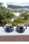 Handmade 2-Piece Ceramic Coffee Set with Fish Pattern - 4
